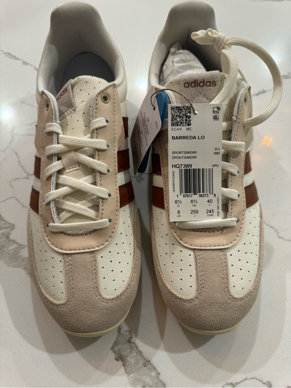 adidas Barreda Lo Cream & Brown Women's Sneakers